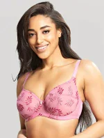 Dámska podprsenka Tango 9071A Ružová vzor Rose - Panache
