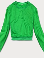 Dámska tenká krátka mikina zelená (8B938-27)