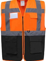 Yoko HVW 801 Hi-Vis multifunkčná vesta 79.W801 hi vis oranžová/čierna