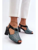 Dámské sandály na podpatku z ekokůže model 21658489 - Boto Dámské sandály na podpatku z ekokůže model 21658489 - Boto