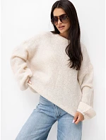 Sweter PM SW model 22334091 jasny beżowy - FPrice Sweter PM SW model 22334091 jasny beżowy - FPrice