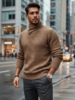 Pánský velbloudí svetr Dstreet model 21982485 - FashionStreet