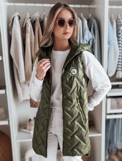 Dámska prechodná prešívaná vesta GRANDI zelená FashionStreet TY4827