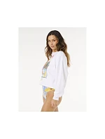 Dámska mikina RIP CURL Hayley O O/S Drop Shldr Crew biela pánska