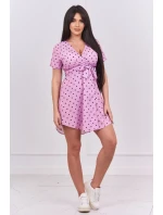 Bodkované šaty fialové Bodkované šaty fialové