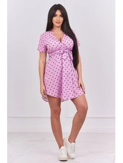 Bodkované šaty fialové