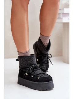 Sněhule S Na Platformě Černé model 21676673 - Boto