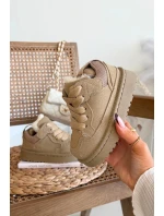 Dětské tenisky vyhřívané plyšovým kožíškem Béžové Mireen Dětské tenisky vyhřívané plyšovým kožíškem Béžové Mireen