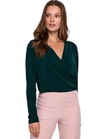 K037 Zavinovacia blúzka - zelená