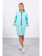 Mátové šaty s kravatou