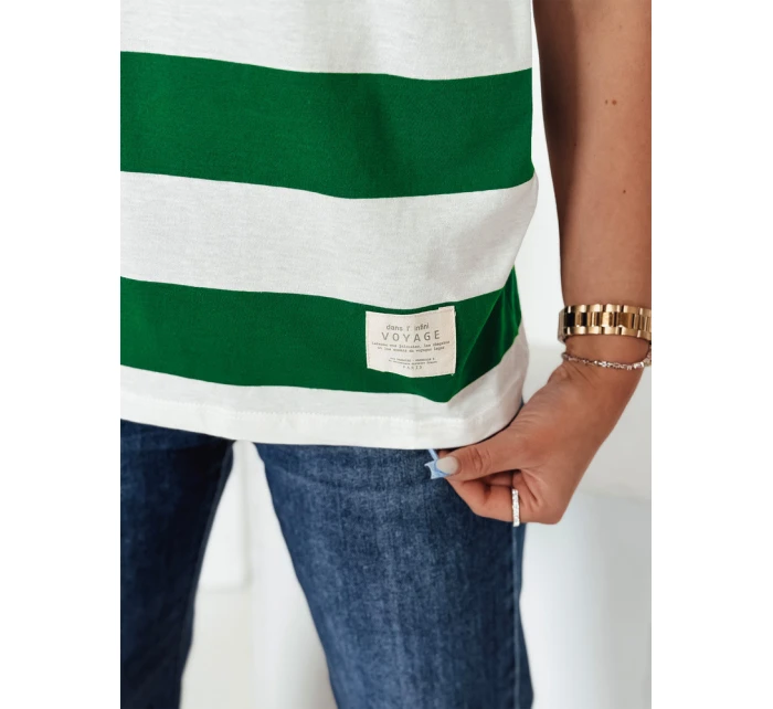 Dámské pruhované tričko green Dstreet model 21976434 - FashionStreet
