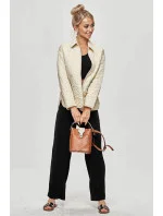 Tenká dámská bunda v krémové barvě s ozdobným prošíváním model 15834460 - Ann Gissy