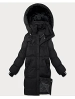zimní dámská bunda s kapucí, černá model 22545427 - J.STYLE