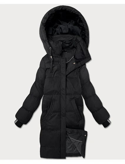 zimní dámská bunda s kapucí, černá model 22545427 - J.STYLE