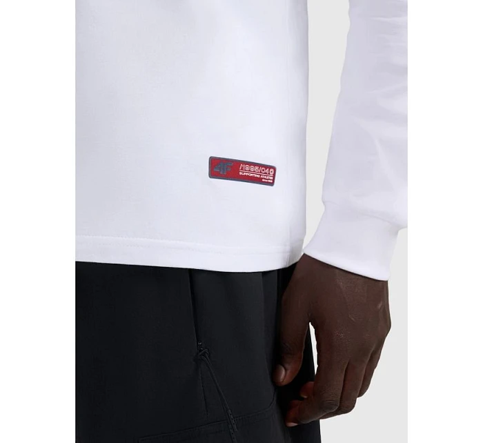 Pánske tričko s potlačou a dlhým rukávom 4F 4FRAW25TLONM606-10S pánske