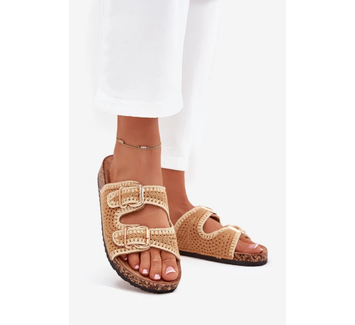 dámské pantofle se zlatými sponami Camel model 21705527 - Boto dámské pantofle se zlatými sponami Camel model 21705527 - Boto