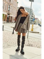 Kozaki Damskie Za Kolano Na Masywnej Platformie Czarne Erisna