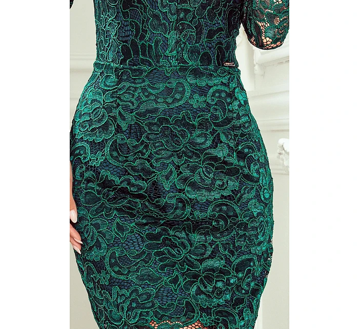 Dámské šaty model 22042926 Tmavě zelená - numoco