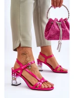 Sandále na podpätku model 179864 Step in style Sandále na podpätku model 179864 Step in style