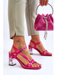 Sandále na podpätku model 179864 Step in style