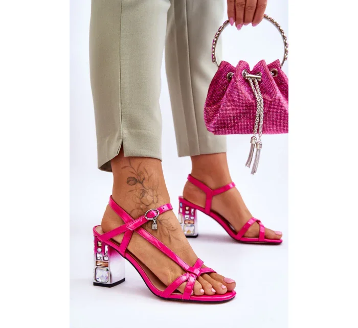 Sandále na podpätku model 179864 Step in style Sandále na podpätku model 179864 Step in style