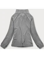 Tmavosivá rozopínacia dámska mikina (20315)