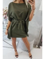 Oversize khaki netopýří šaty