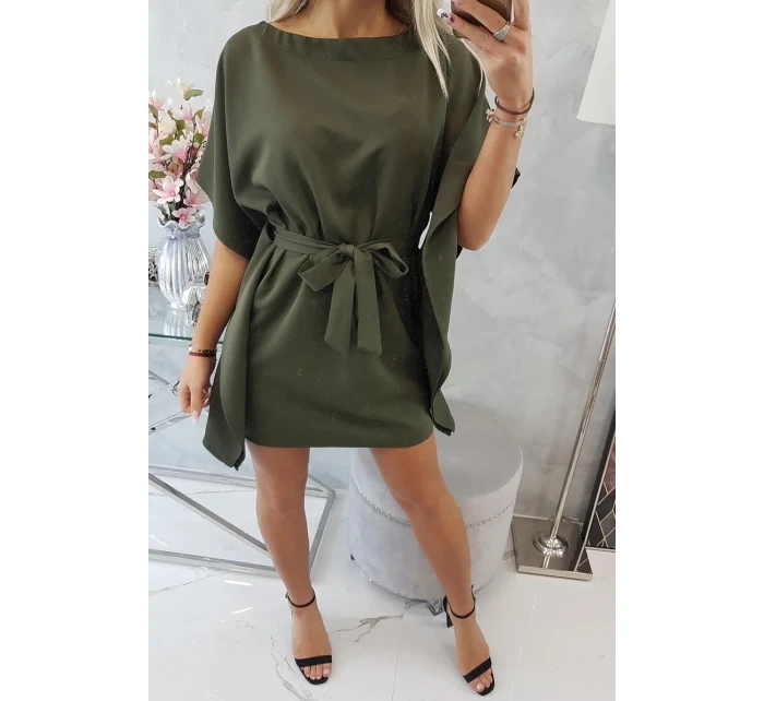 Oversize khaki netopýří šaty