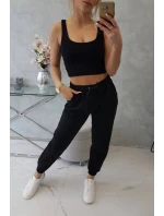 Súprava top+nohavice čierna