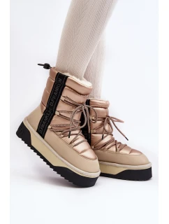 Dámské sněhové boty s podrážkou Bežové model 21640524 - D.Franklin