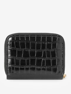 Damski Portfel Ze Skóry Naturalnej Zwierzęcy Wzór Mały Nobo NPUR-LR0020-C020 Czarny