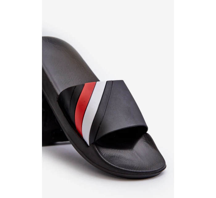 Klasyczne Lekkie Klapki Męskie Czarne Bemostom