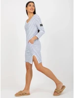 Dámske šaty TW SK BL 1010 šaty.74 biela a tmavo modrá - FPrice