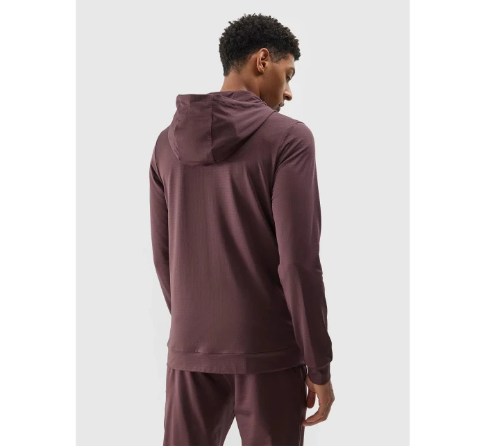Pánska športová mikina s kapucňou 4F - hnedá