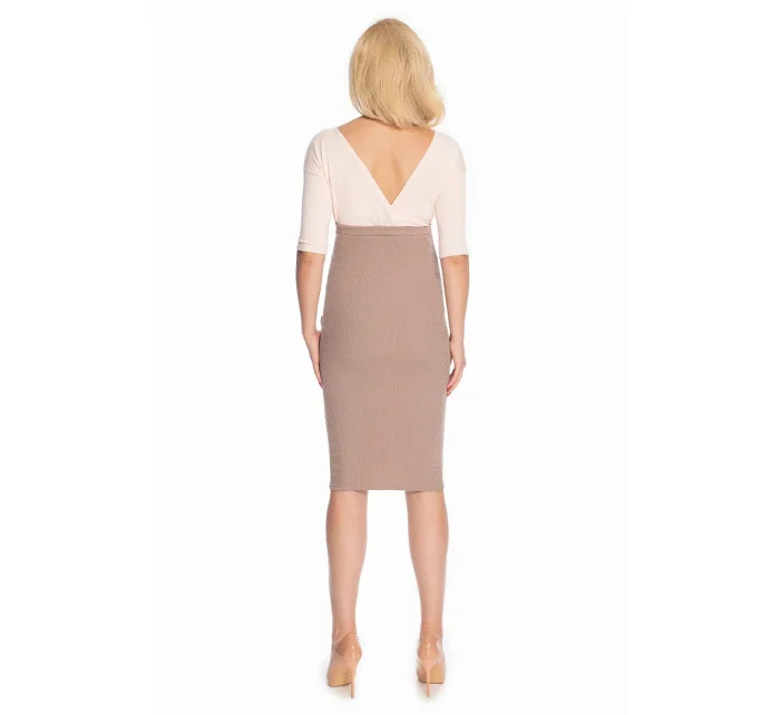 Dámska tehotenská sukňa 1705 Béžová - PeeKaBoo