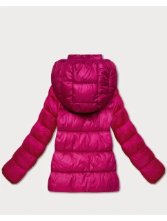 Dámská prošívaná zimní bunda ve fuchsijové barvě v délce k model 21758399 - HONEY WINTER
