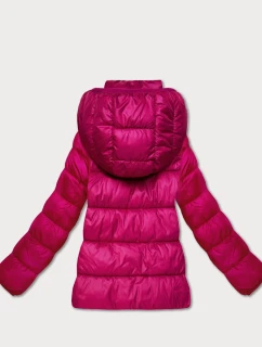 Dámská prošívaná zimní bunda ve fuchsijové barvě v délce k model 21758399 - HONEY WINTER