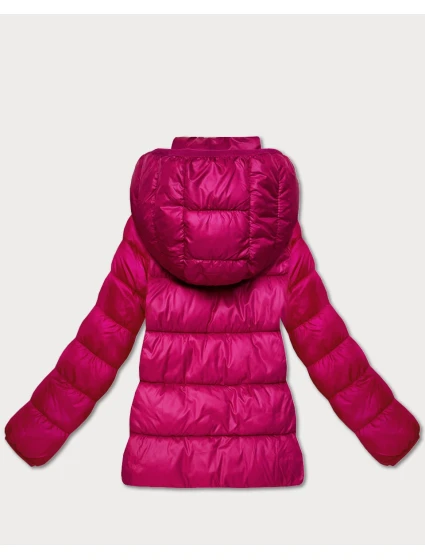 Dámská prošívaná zimní bunda ve fuchsijové barvě v délce k model 21758399 - HONEY WINTER