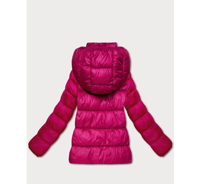 Dámska prešívaná zimná bunda fuchsiová (T3-2656#-17)