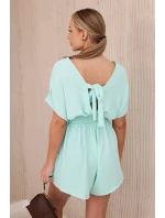 Kombinéza s volánikmi v páse mätová