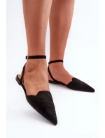 Wiązane Baleriny Eko Zamszowe Z Noskami W Szpic Czarne Ellesara Wiązane Baleriny Eko Zamszowe Z Noskami W Szpic Czarne Ellesara