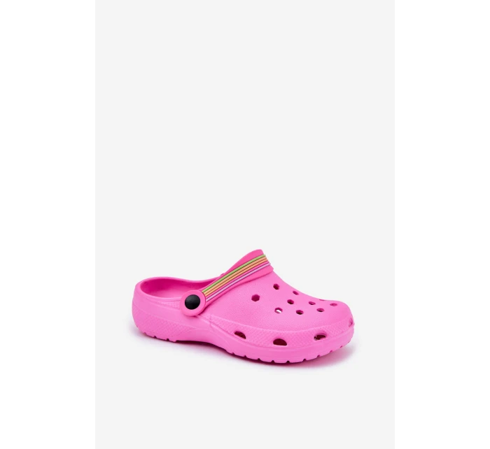 Piankowe Lekkie Klapki Dziecięce Różowe Maranelia