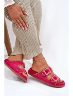 Dámské Pantofle S Přezkami A Dekorativním Fuchsie model 21696562 - Boto