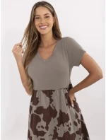 Šaty DHJ SK 253701.80 tmavo lila