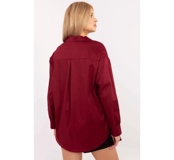 Košeľa s dlhým rukávom model 204357 Taliansko Moda Košeľa s dlhým rukávom model 204357 Taliansko Moda