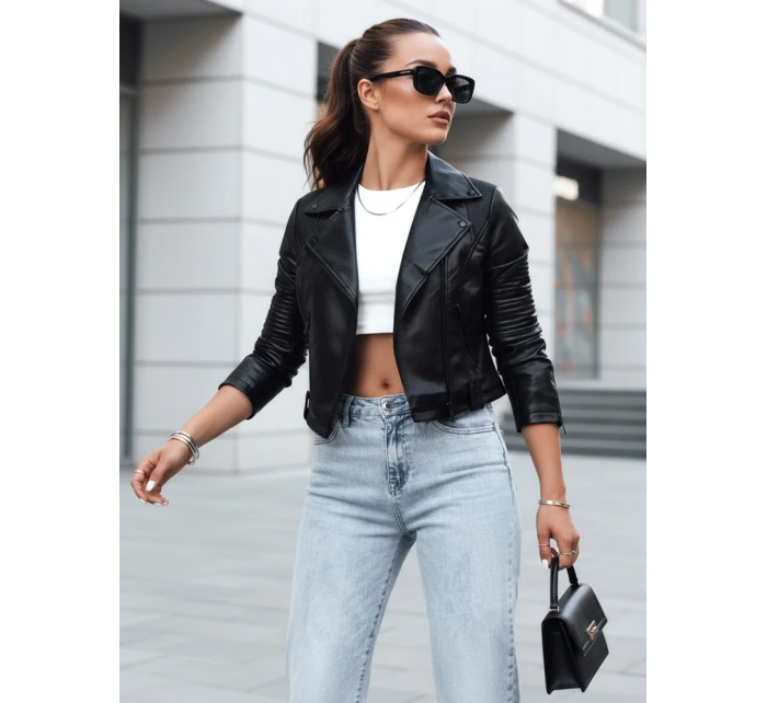 Dámská kožená bunda ramones black Dstreet model 21973170 - FashionStreet