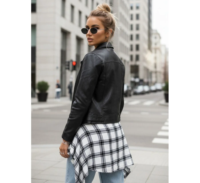 Dámská kožená bunda ramones černá Dstreet model 21995864 - FashionStreet