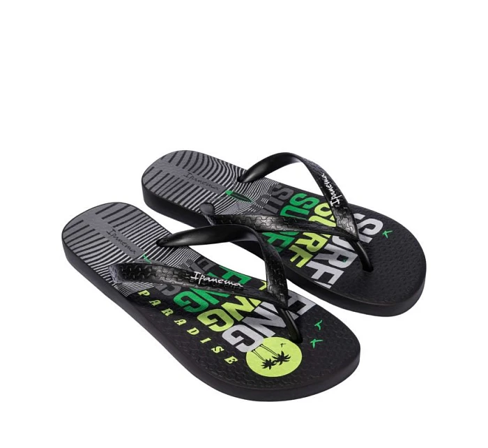 Pánske žabky Ipanema Graphics black-green 83532-AP253
