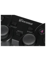 VAKOSS BEZDRÔTOVÝ USB GAMEPAD S DVOJITÝM NÁRAZOM, PC/PS3, DIGITÁLNY A ANALÓGOVÝ REŽIM, GP-4705BK ČIERNY VAKOSS BEZDRÔTOVÝ USB GAMEPAD S DVOJITÝM NÁRAZOM, PC/PS3, DIGITÁLNY A ANALÓGOVÝ REŽIM, GP-4705BK ČIERNY