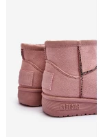 Dziecięce Śniegowce Ocieplane Na Suwak Różowe Big Star MM374101